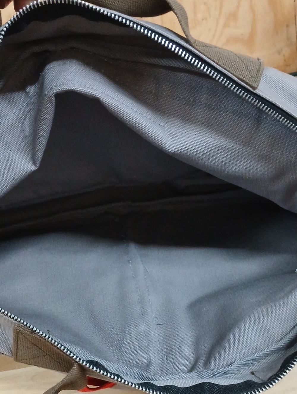 Marimekko Slate Blue Gray Canvas Messenger Bag - Picture 8 of 14